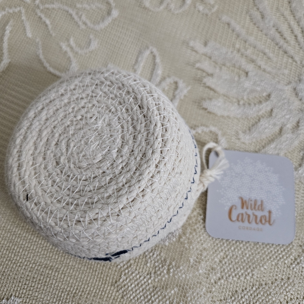 Wild Carrot Rope Cord Weaved Ring Dish Or Trinket Basket - Picture 4 of 5